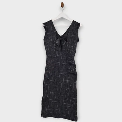 Vestido Stop Staring Para Mujer Gris Medio Caroline Wiggle Retro Rockabilly Pinup Foto 1 de 4