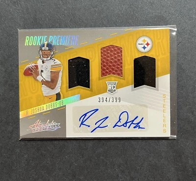 2017 Panini Absolute Premiere Material Autos /399 Joshua Josh Dobbs Rookie Auto - Image 1 of 2