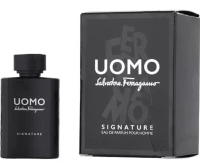 Salvatore Ferragamo Uomo Signature EDP Pour Homme Splash Mini -.17 oz. 5 ml - Nuevo en caja Foto 1 de 2