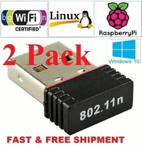 2 x New Realtek USB Wireless 802.11B/G/N LAN Card WiFi Network Adapter RTL8188 - Picture 1 of 8