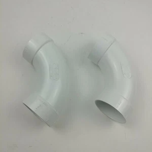 central vacuum 2" PVC 90 Degree Elbow long sweep connectors s65 (2 qty)  - Picture 1 of 4