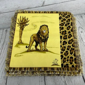 New South Africa Cloth Dinner Napkins Set 10 Leopard Lion Antelope Rhino Elephan - Picture 1 of 12