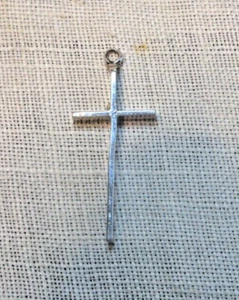 HFB Sterling Kreuz Anhänger sehr klein Vintage wie besehen - Bild 1 von 7