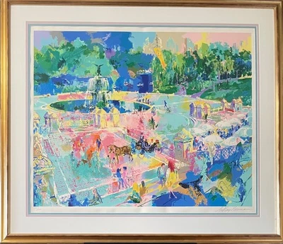 Serigrafía firmada y numerada LeRoy Neiman, Bethesda Fountain - Central Park, LE Foto 1 de 4