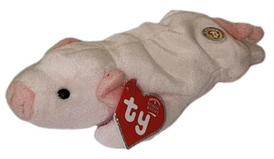 TY Beanie Baby - SQUEALER BBOC EXCLUSIVE Original 9 Pig RARE NEW MWMTs Plush Toy - Picture 1 of 13