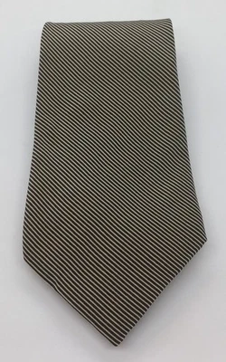 Corbata de seda Polo Ralph Lauren. Corbata de hombre a rayas negras y amarillas.  56" x 4" Foto 1 de 4