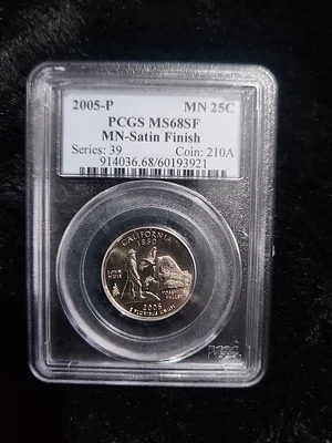 2005 P Quarter Dollar PCGS MS68 Mn-Satin Finish Combined Shipping  - Image 1 of 4