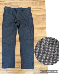 J.W. Brine Vintage grau Baumwollmischung Hose Pants Made in Italy Herren Gr. 50 35x30 - Bild 1 von 13