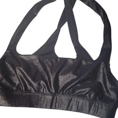 Sujetador deportivo con estampado de serpiente negro CARBON 38 talla S Foto 1 de 4