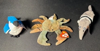 Lot of 3 McDonald's Teenie Beanie Babies Rare Antsy,Claude, Rocket New MWMT - Image 1 of 4