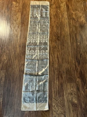 Corredor de mesa vintage metálico dorado brocado mezcla seda Banarasi cachemira persa  Foto 1 de 4