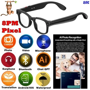 1Psc Nuevas Gafas Inteligentes Inteligentes AI Bluetooth Llamadas Gafas Grabación Videos Auriculares - Imagen 1 de 19