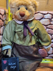 Vintage Cottage Collectibles Teddybär Baumwollkleid & Bluse Sammlerstück Plüschpuppe - Bild 1 von 12