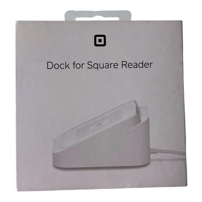 Genuine Square Dock and Base for Square Reader w USB Charging Cable White NIB - Image 1 of 4