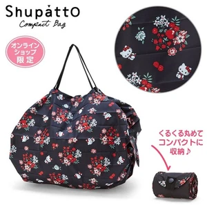 Bolso ecológico compacto Hello Kitty Shupatto de personajes de Sanrio talla M NEGRO Japón nuevo - Imagen 1 de 10