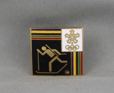 Vintage Winter Olympic Event Pin - Biathlon Calgary 1988 -Inlaid Pin - Image 1 of 3