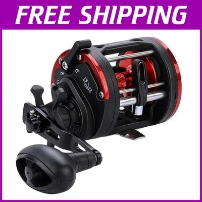 Durable Left-Hand Fishing Reel - Stainless Steel and Graphite Construction - Image 1 of 4