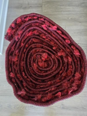 Safavish August Shag Burgundy 2 ft. x 8ft. Solid Runner Rug - Image 1 of 3