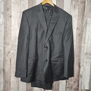 Tasso Elba for Macy's 100% Wool Black Suite Jacket 48R Coat Pants 40 x 30 Gift - Picture 1 of 16