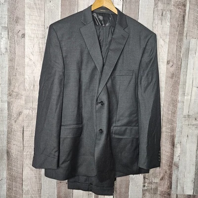 Tasso Elba for Macy's 100% Wool Black Suite Jacket 48R Coat Pants 40 x 30 Gift - Image 1 of 4