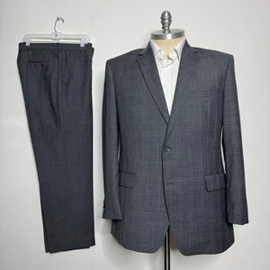 Jos A Bank 1905 Maßanfertigung Grau Wollanzug Herren 46 L 38 W Sakko & Hose Set - Bild 1 von 13