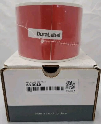GRAPHIC PRODUCTS Red Premium Duralabel 3" x 140' 3.0 mil Vinyl Labeling Tape 83-3010