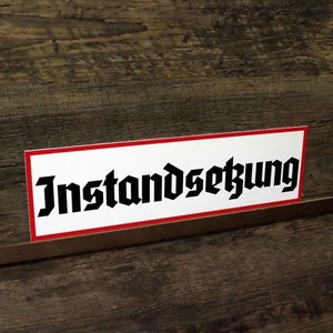 Schild Instandsetzung Wegweiser Wehrmacht Hinweisschild Warnschild Wehrmacht - Bild 1 von 2