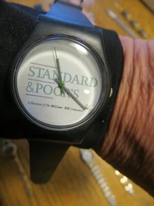 NOS Standard & Poor's Novelty Quartz Watch LeJour Sample Stainless Steel Back - Picture 1 of 2