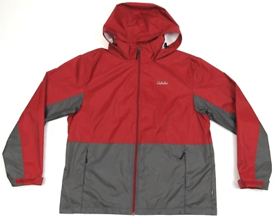 NWOT Cabelas Waterproof 4 Most Repel Hooded Full Zip Windbreaker Jacket L - Image 1 of 4