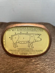 Vintage Brass Pig Belt Buckle”Nomenclarue Of Swine! - Picture 1 of 3