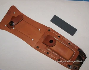 Ontario Sheath Scabbard OKC Leather 499 USAF Pilot Survival + Sharpening Stone - Picture 1 of 7