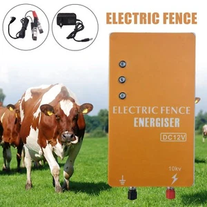 12V Solar Electric Fence Controller Energizer Charger For Cattle Poultry Animals - Picture 1 of 13