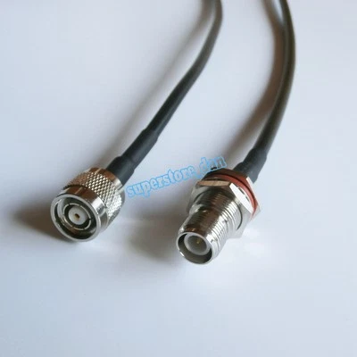 RP-TNC female to RP-TNC male Plug Connector RF cable jumper pigtail 20inch RG58 - Image 1 of 4