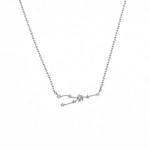 Zodiac Constellation Necklace with Zircon Horoscope Jewelry Astrological Sign... - Picture 1 of 9