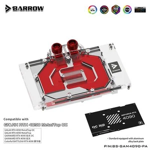 Barrow BS-GAM4090-PA GPU Block For NVIDIA GeForce RTX 4090 AIC Reference Edition - Picture 1 of 14