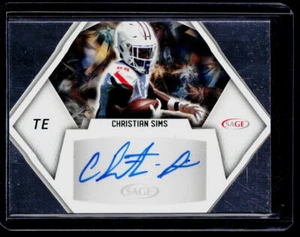 2023 SAGE HIT #A-CS3 Christian Sims Autographs Silver (High Series) - Picture 1 of 2