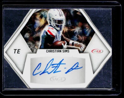 2023 SAGE HIT #A-CS3 Christian Sims Autographs Silver (High Series) - Image 1 of 2
