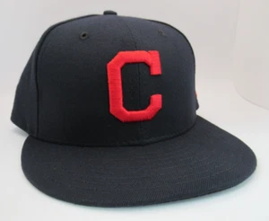 Cleveland Indians New Era Fitted Hat Sz 7 Block "C" On Field MLB 59FIFTY MUSA - Picture 1 of 11