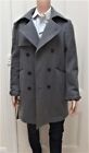 ARTHUR GALAN: Mens Winter Coat Overcoat Trench Grey, Warm Wool, Size 2, RRP $550