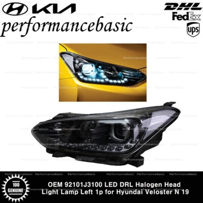 OEM 92101J3100 LED DRL Halogen Head Light Lamp Left 1p for Hyundai Veloster N 19 - Image 1 of 4