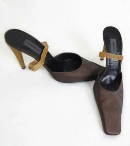Lagerfeld Shoes | Designer Vintage Karl Lagerfeld Brown Mules UK Size 7 EU 40 - Picture 1 of 4