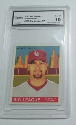 2007 Upper Deck Goudey #233 Albert Pujols Big League SP Cardinals GMA 10 Mint - Image 1 of 3