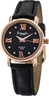 Eichmüller Quartz Women's Watch 30M Black Rosé with Leather Strap Analog