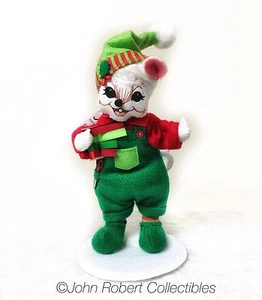 ANNALEE Christmas Workshop Boy Mouse Doll 6" Felt Retired New - Picture 1 of 2