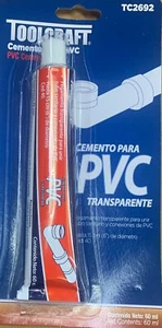 PVC Glue Tube Transparent Glue Plastic Adhesive Extra Strong PVC Pipe Glue 60 ml - Picture 1 of 5