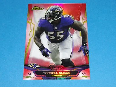 2014 Finest TERRELL SUGGS #35 Red Refractor/50 Baltimore RAVENS Arizona State - Image 1 of 2