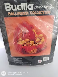 Plato de golosinas de lona de plástico Bucilla de colección colección de otoño de Halloween - Imagen 1 de 11