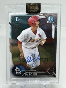 2022 Topps Archives Signature Serie PAUL DeJONG 2016 BOWMAN CHROM 1.09/10 - Bild 1 von 2