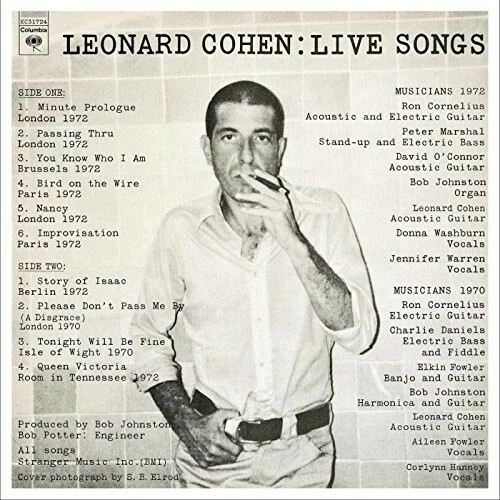 Leonard Cohen - Live Songs LP record We Are Vinyl pressing on 180 gram vinyl - Image 1 of 1