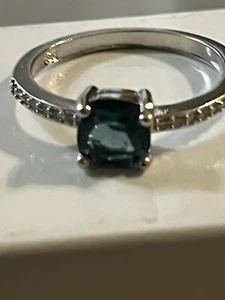 Lab Created London Blue Topaz Ring Sterling Silver 925 Size 10 M - Picture 1 of 6